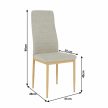 Szék, bézs anyag/bükk, COLETA NOVA