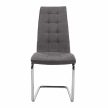 Étkezőszék, világosszürke/szürke/króm, SALOMA New