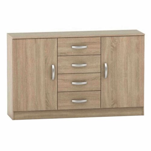 2 ajtós komód 4 fiókkal, sonoma tölgy, BETTY 2 BE02-019-00