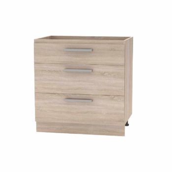   Alsó szekrény 3 fiókkal, sonoma tölgy, NOVA PLUS NOPL-064-0S