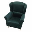 Füles fotel, szövet smaragd, CHARLOT