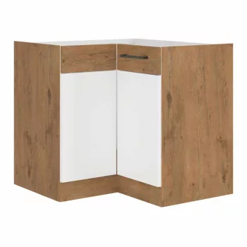   Alsó sarokszekrény, extra magasfényű Hg/lancelot tölgy,VEGA 90X90 DN 1F BB