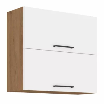   Felső szekrény, lancelot tölgy/ fehér extra magas fényű HG , VEGA 80 GU-72  2F