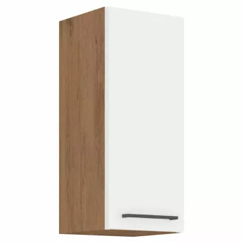   Felső szekrény, lancelot tölgy / fehér extra magas fényű HG, VEGA 30 G-72  1F