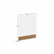 Ajtó beépített mosogatógépre, lancelot tölgy/ fehér extra magas fényű HG, VEGA ZM 570x596