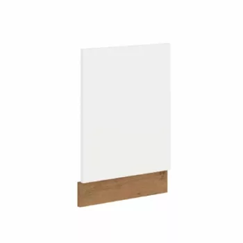   Ajtó beépített mosogatógépre, lancelot tölgy/ fehér extra magas fényű HG, VEGA ZM 570x446