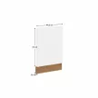 Ajtó beépített mosogatógépre, lancelot tölgy/ fehér extra magas fényű HG, VEGA ZM 570x446