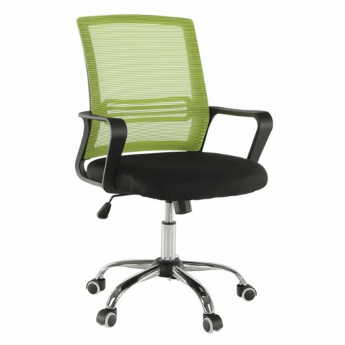 Irodai szék, hálószövet zöld/szövet fekete, APOLO