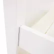 Ágy pótággyal, tűnyalábos fenyőfa, fehér, 90x200, GLAMIS