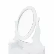 Fésülködőasztal ülőkével, fehér/ezüst, LINET New