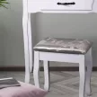 Fésülködőasztal ülőkével, fehér/ezüst, LINET New