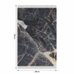 Szőnyeg, minta fekete márvány, 160x230, RENOX TYP 1