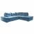 Sarokülőgarnitúra, türkiz, jobbos, LENAKO