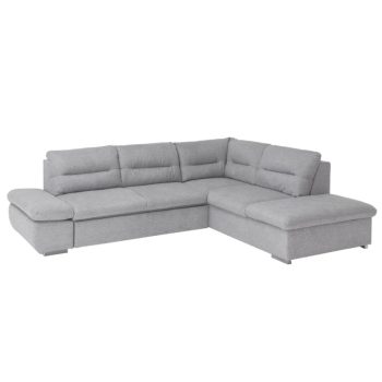 Sarokülőgarnitúra, világosszürke, jobbos, LENAKO