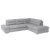 Sarokülőgarnitúra, világosszürke, jobbos, LENAKO
