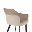 Fotel, szövet bézs/fekete lábak, ODOVEL