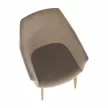 Fotel, szövet Taupe szürke-barna/bükk, ODOVEL