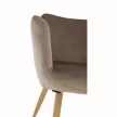 Fotel, szövet Taupe szürke-barna/bükk, ODOVEL