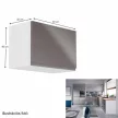 Felsőszekrény, fehér/szürke extra magasfényű, AURORA G50K