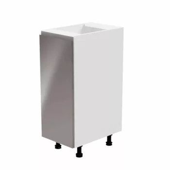   Alsószekrény, fehér/szürke extra magasfényű, balos, AURORA D30