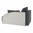 Kinyitható kanapé, szürke-fekete szövet, balos, LAUREL