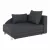 Kinyitható kanapé, szürke-fekete szövet, jobbos, LAUREL