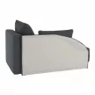 Kinyitható kanapé, szürke-fekete szövet, jobbos, LAUREL