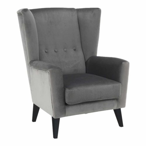 Fotel-füles, világosszürke/fekete, Rodeza