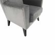 Fotel-füles, világosszürke/fekete, Rodeza