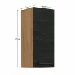 Felsőszekrény, szürke matt/tölgy lancelot, VEGA 30 G-72 1F