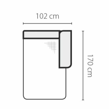   Ottomán rakodótérrel, szövet mentol/krém, jobbos, GEVONA OSBP