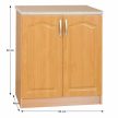 Alsó szekrény, égerfa,LORA MDF NEW KLASIK S60