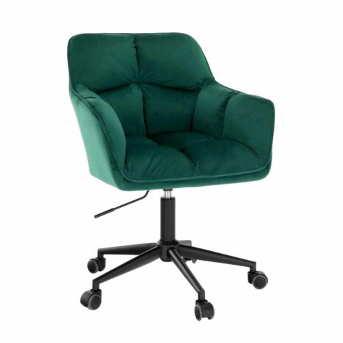 Irodai szék, smaragd Velvet anyag/fém, HAGRID