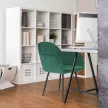 Dizájnos fotel, smaragd Velvet anyag, ZIRKON