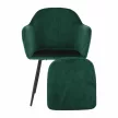 Dizájnos fotel, smaragd Velvet anyag, ZIRKON