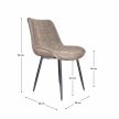 Szék, szürkésbarna taupe/fekete, SARIN