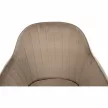 Dizájnos fotel, szürkésbarna Taupe Velvet anyag, ZIRKON