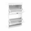 Cipőpolc, 2-soros, fehér, SEBER TYP 1