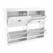 Cipőpolc, 4-soros, fehér, SEBER TYP 5