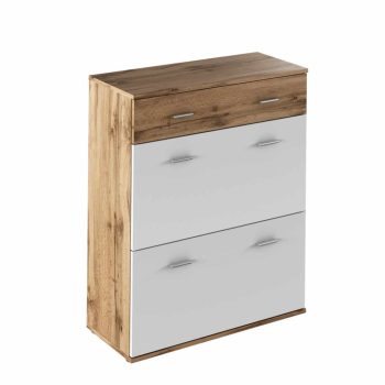 Komód TYP 4,  wotan tölgy/fehér CYRIL