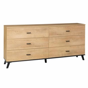 Komód, lefkas tölgy/fekete, SIRAN TYP 5