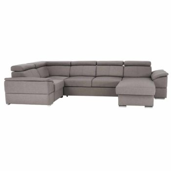   Ülőgarnitúra, szürkésbarna Taupe, jobbos kivitelezés, SEGORIA ROH U