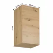 Felső szekrény, artisan tölgy, balos kivitel, LANGEN G40