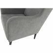 Kényelmes fotel, szürke/fekete, BREDLY