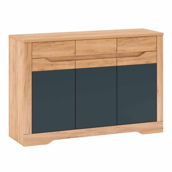 Komód E, arany craft tölgy/szürke grafit, FIDEL