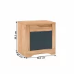 Éjjeliszekrény, arany craft tölgy/szürke grafit, bal, FIDEL X1