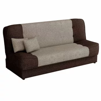 Kanapé ágyfunkcióval, barna/világosbarna, ASIA NEW