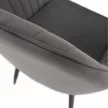 Dizájnos fotel, szürke Velvet anyag, ZIRKON