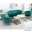 Art-deco desing fotel,  smaragd bársony szövet/arany króm- arany, NOBLIN