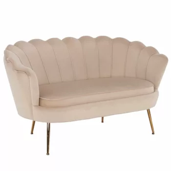   Art-deco desing pad, bézs bársony szövet/arany króm- arany, NOBLIN